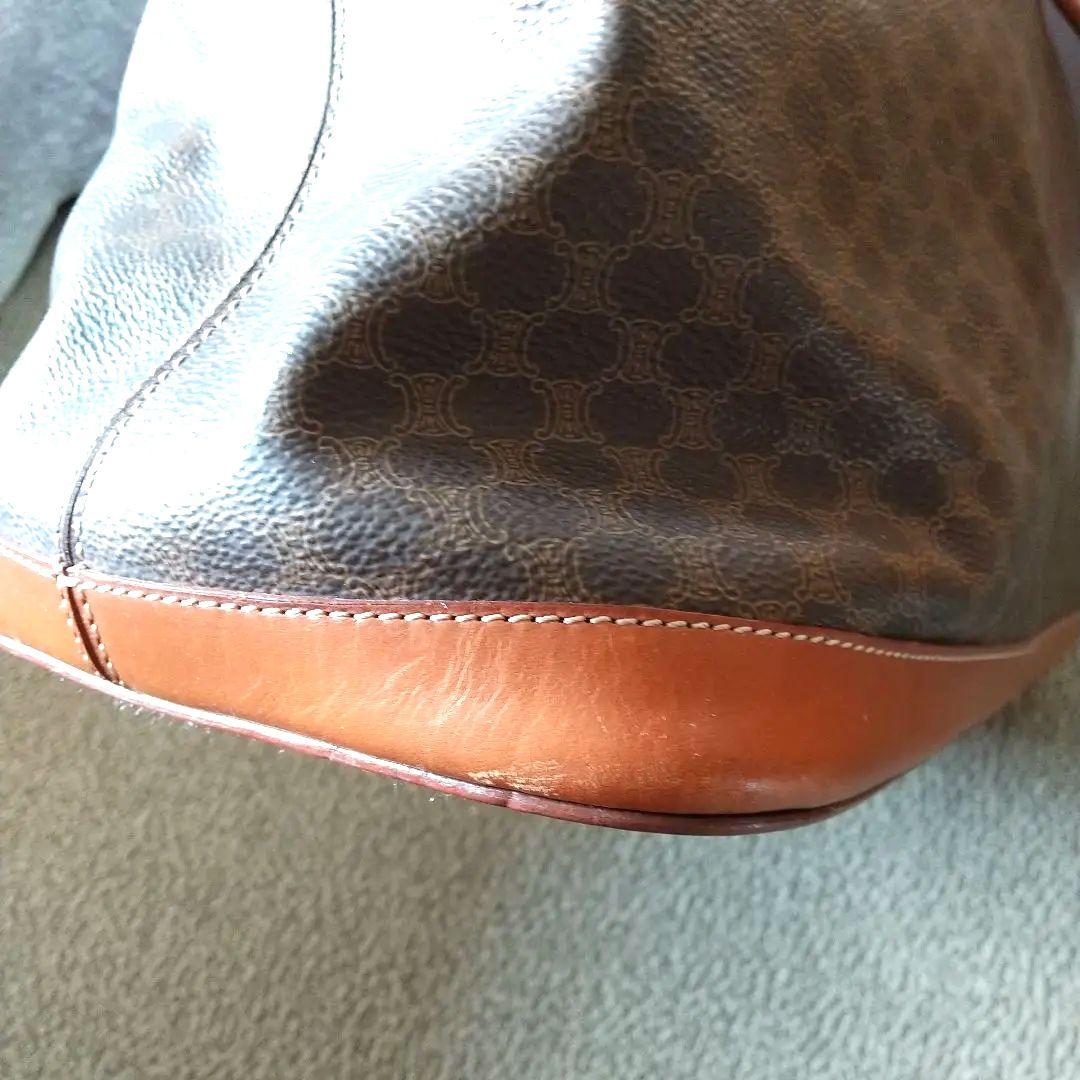 セリーヌマカダム柄 ボストンバッグ ブラウン