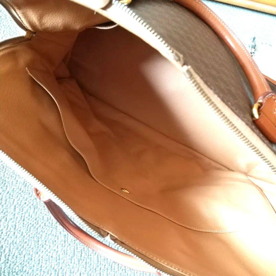 セリーヌマカダム柄 ボストンバッグ ブラウン