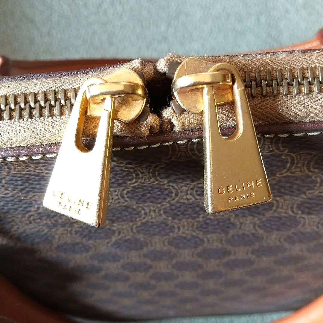 セリーヌマカダム柄 ボストンバッグ ブラウン