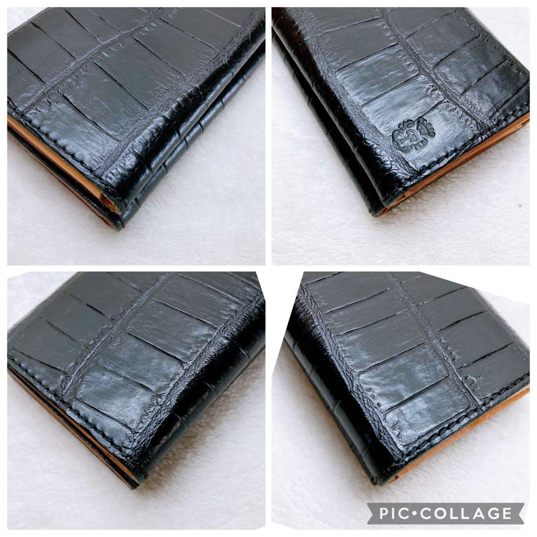 ✨美品✨Felisi フェリージ 名刺入れ クロコ型押し カードケース レザー