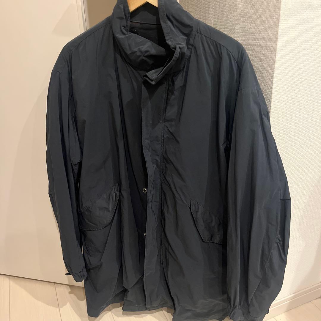 【ATON】AIR VENTILE ショートモッズコート グレー　04