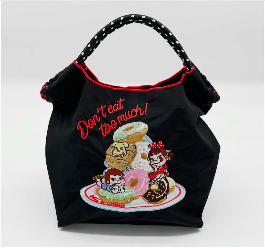 ボールアンドチェーン　不二家　エコバッグ　ブラック