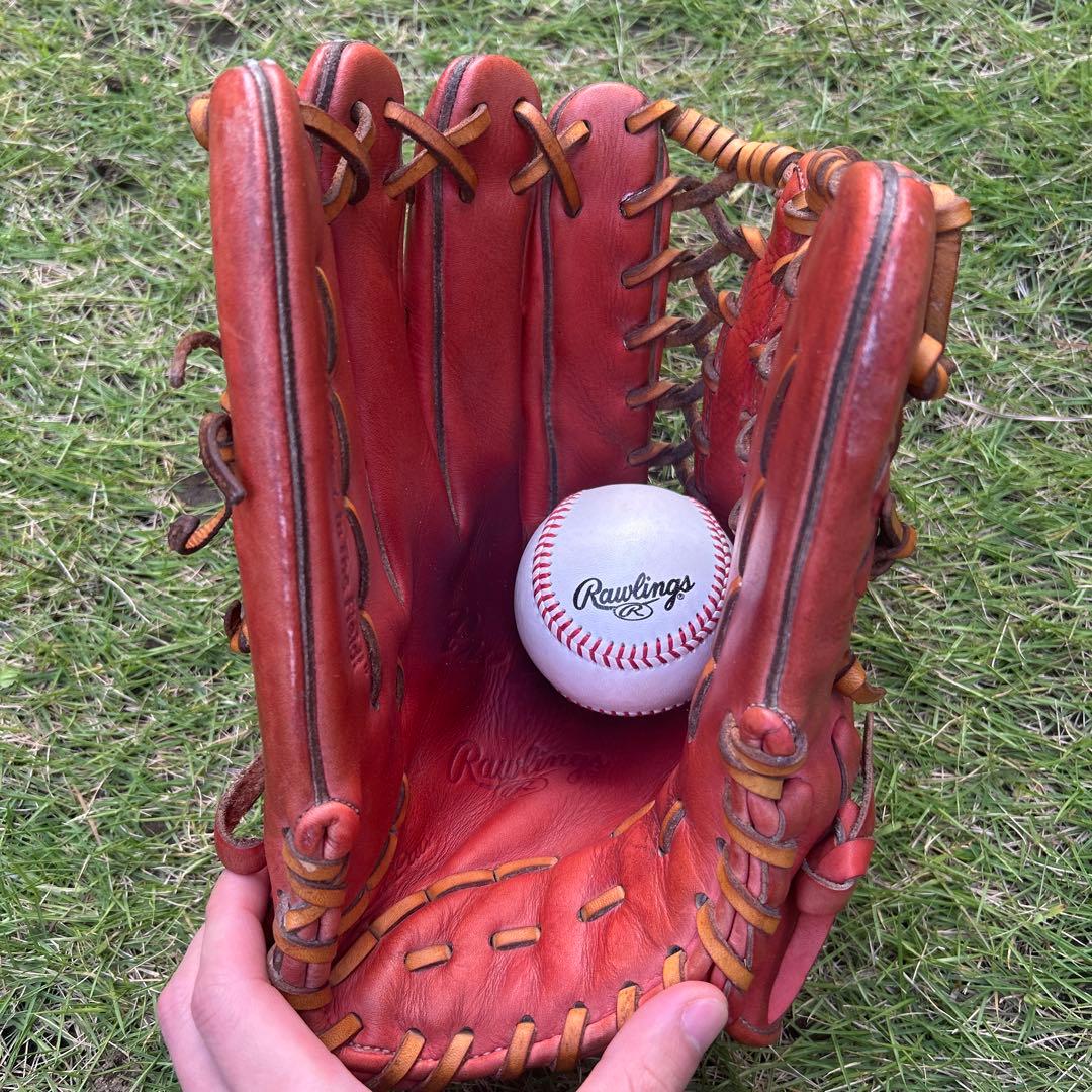 Rawlings Pro Primo硬式用グローブ 外野手用　左　赤