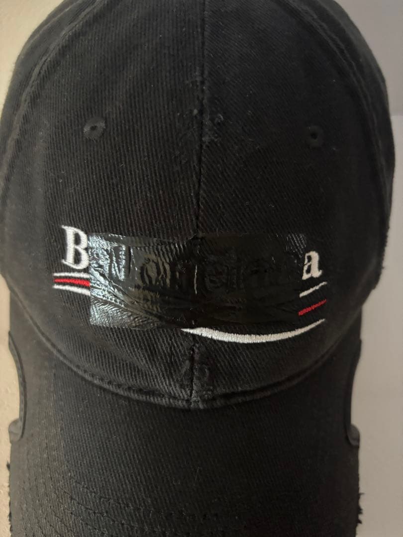 BALENCIAGA HAT GAFFER CAP テープロゴ