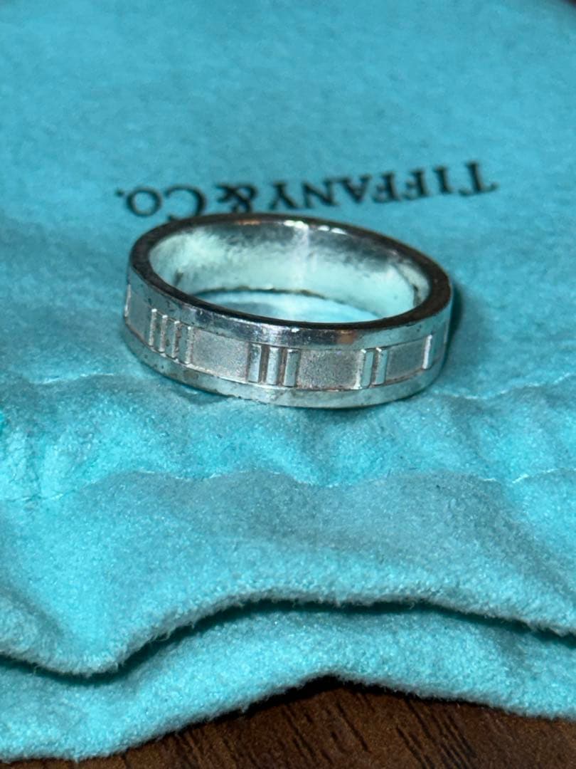 ティファニー925シルバーアトラスリング22号内径2cm内周6.2cm