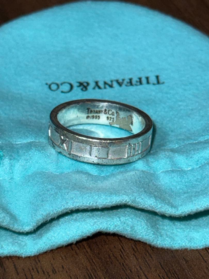 ティファニー925シルバーアトラスリング22号内径2cm内周6.2cm