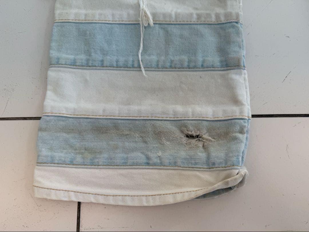 KINKY JEANS ツギハギストライプデニム