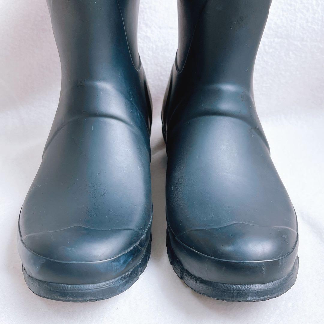 美品 ハンター レインブーツ ロング 黒 大きいサイズ レディース