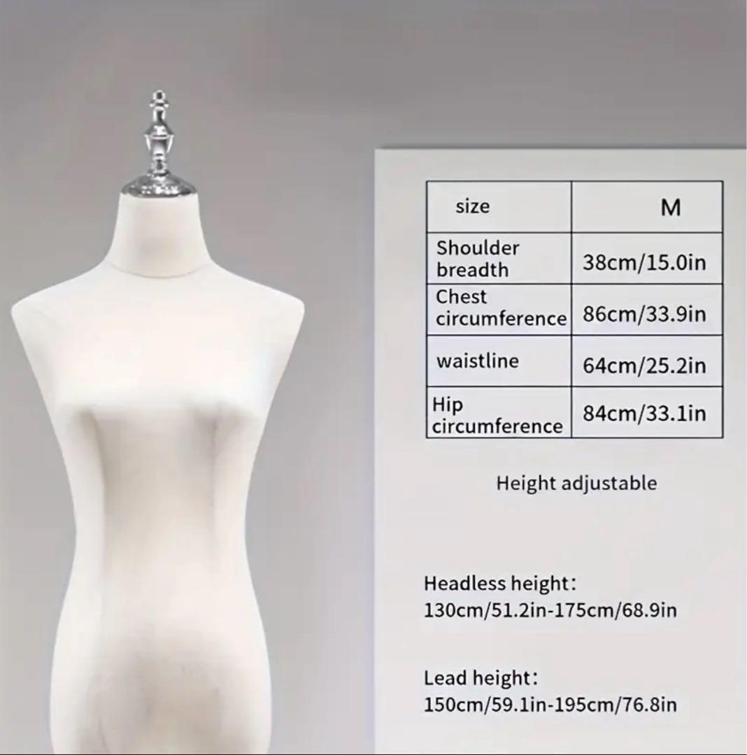 ⚠️6月特価‼️★新品★腕・手指・頭付き・レディーストルソー★縫製使用可★白★木目調