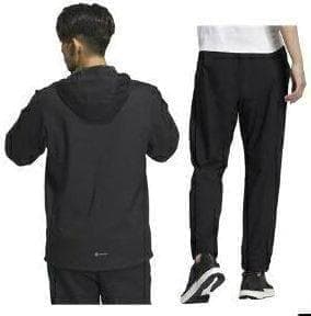 E新品 2XLアディダス adidasデニム風 ウーブン セットアップ 上下 黒