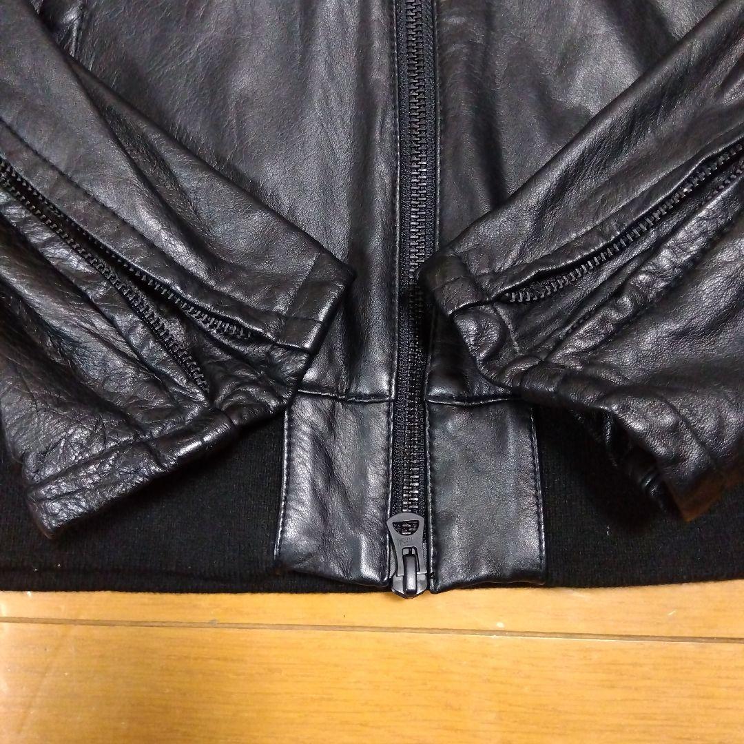 【極美品‼️】shama 牛革 レザーシングルライダースジャケット 42サイズ