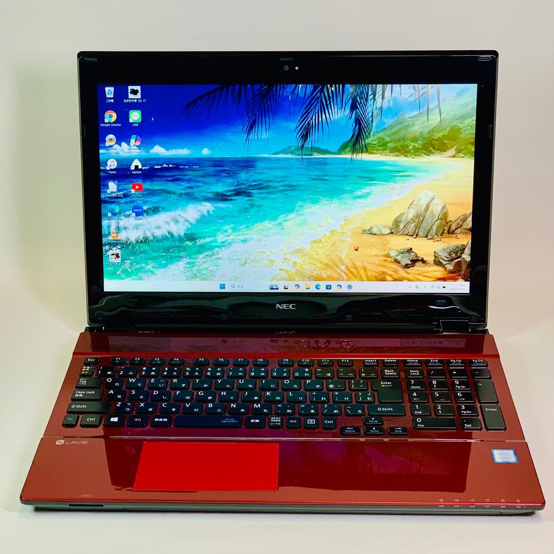 Core i7✨SSD2TB✨32GB✨カメラ✨NEC✨レッド✨ノートパソコン
