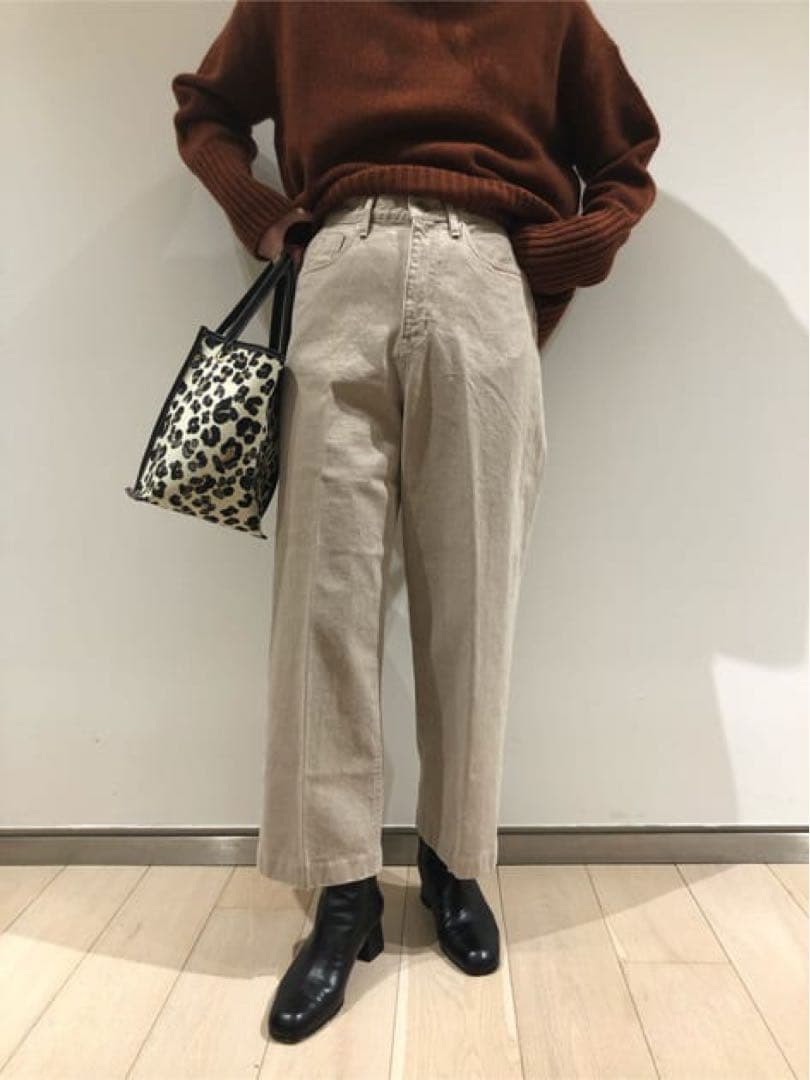 新品★ ワイド デニムパンツ ダークグレーTOMORROWLAND ¥21780