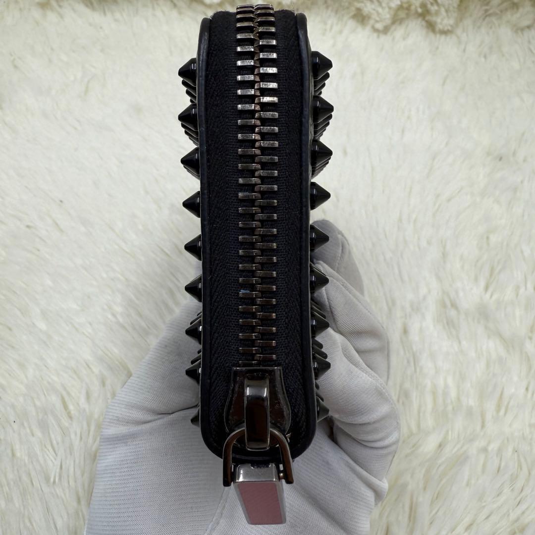 ✨極美品✨ ルブタン 長財布 パネトーネ ラウンドジップ　ブラック　レザー