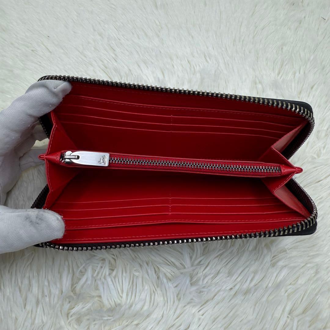 ✨極美品✨ ルブタン 長財布 パネトーネ ラウンドジップ　ブラック　レザー