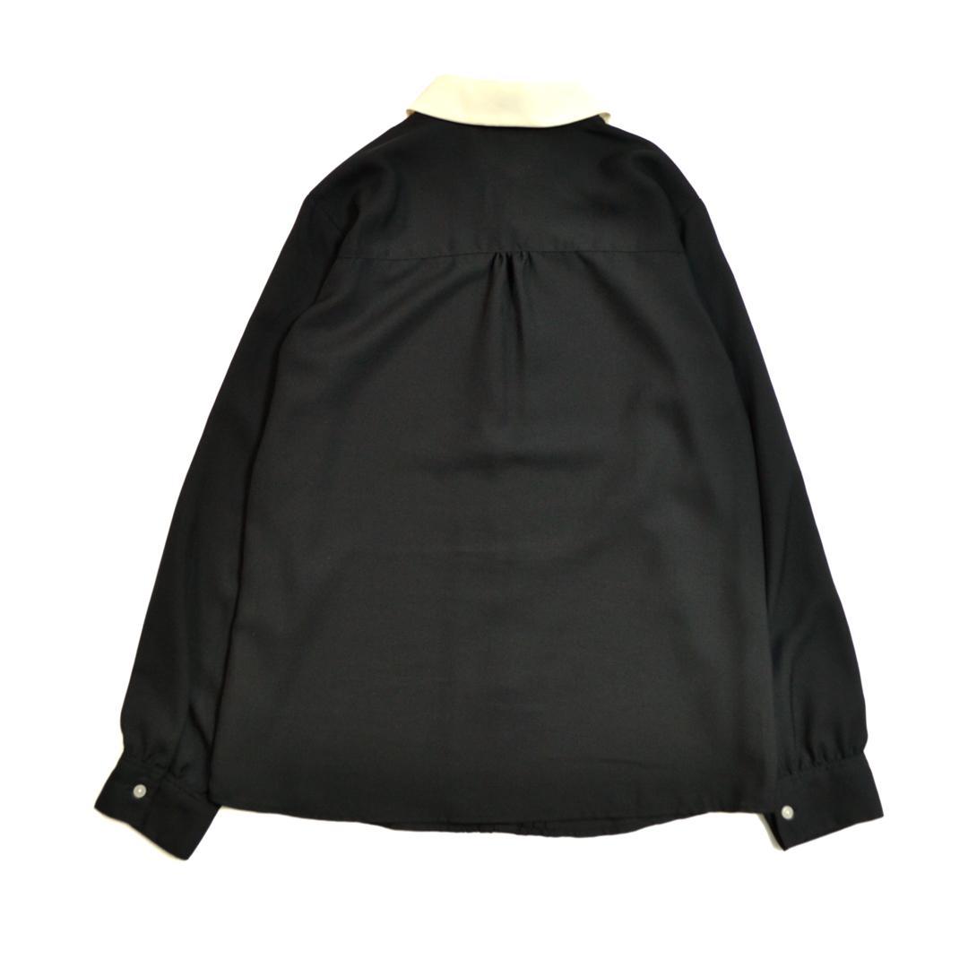 【極美品】FRED PERRYフレッドペリー ピンタッククレリックシャツM黒