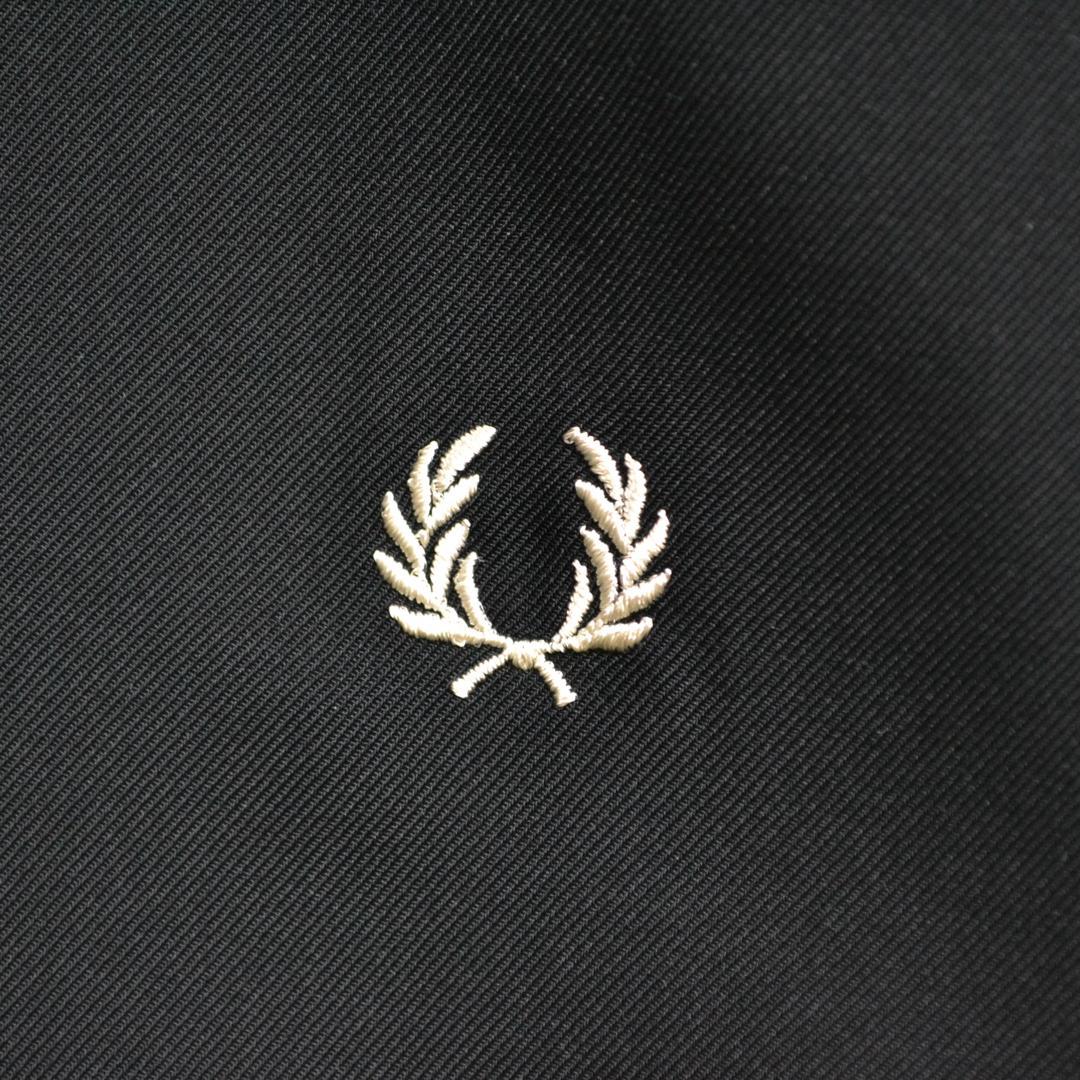 【極美品】FRED PERRYフレッドペリー ピンタッククレリックシャツM黒