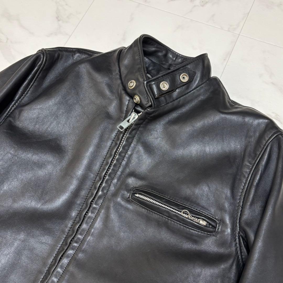 Schott ショット 641 シングルライダースジャケット USA製 ボア付き