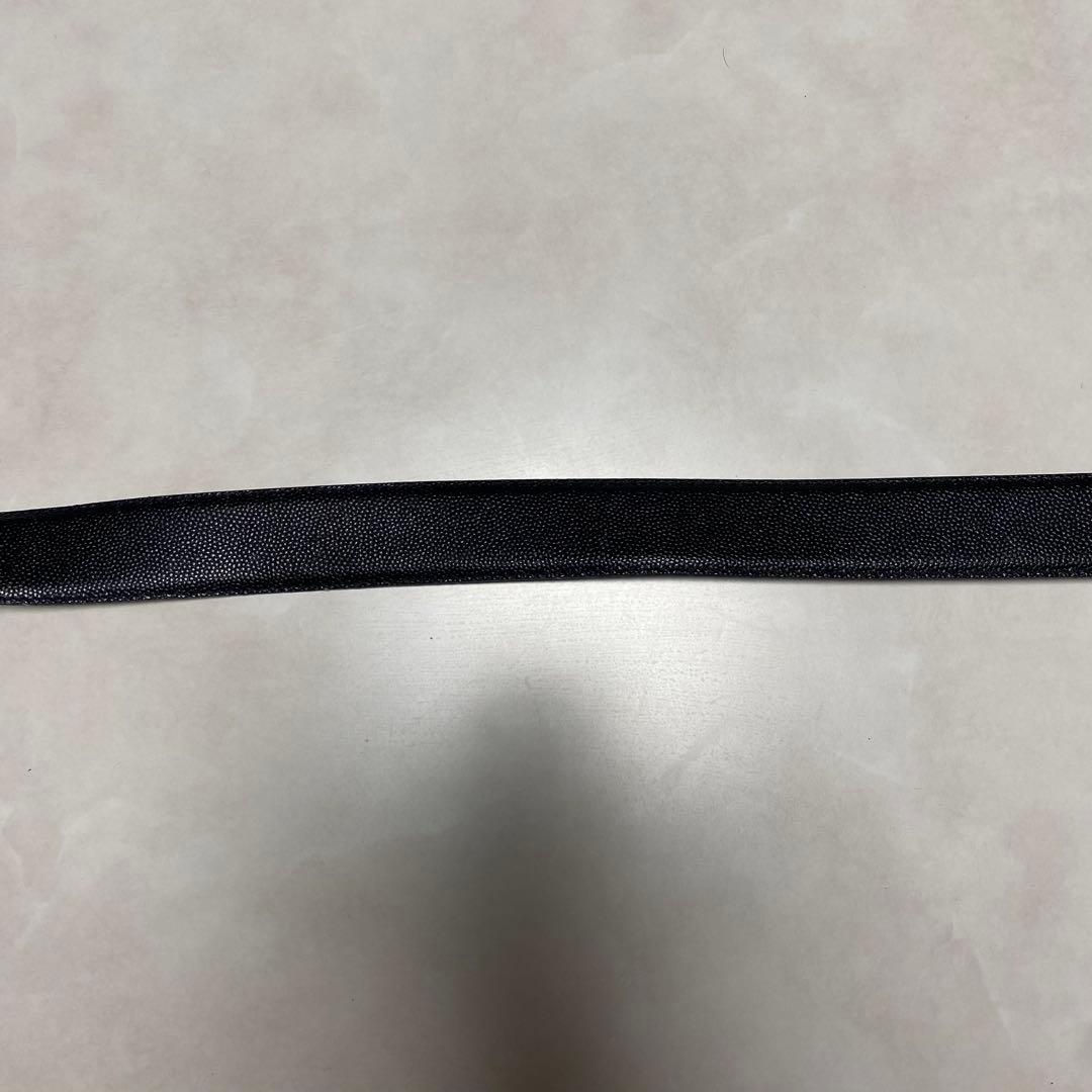 みゆ　未使用　dunhill ブラックレザーベルト ゴールドバックル