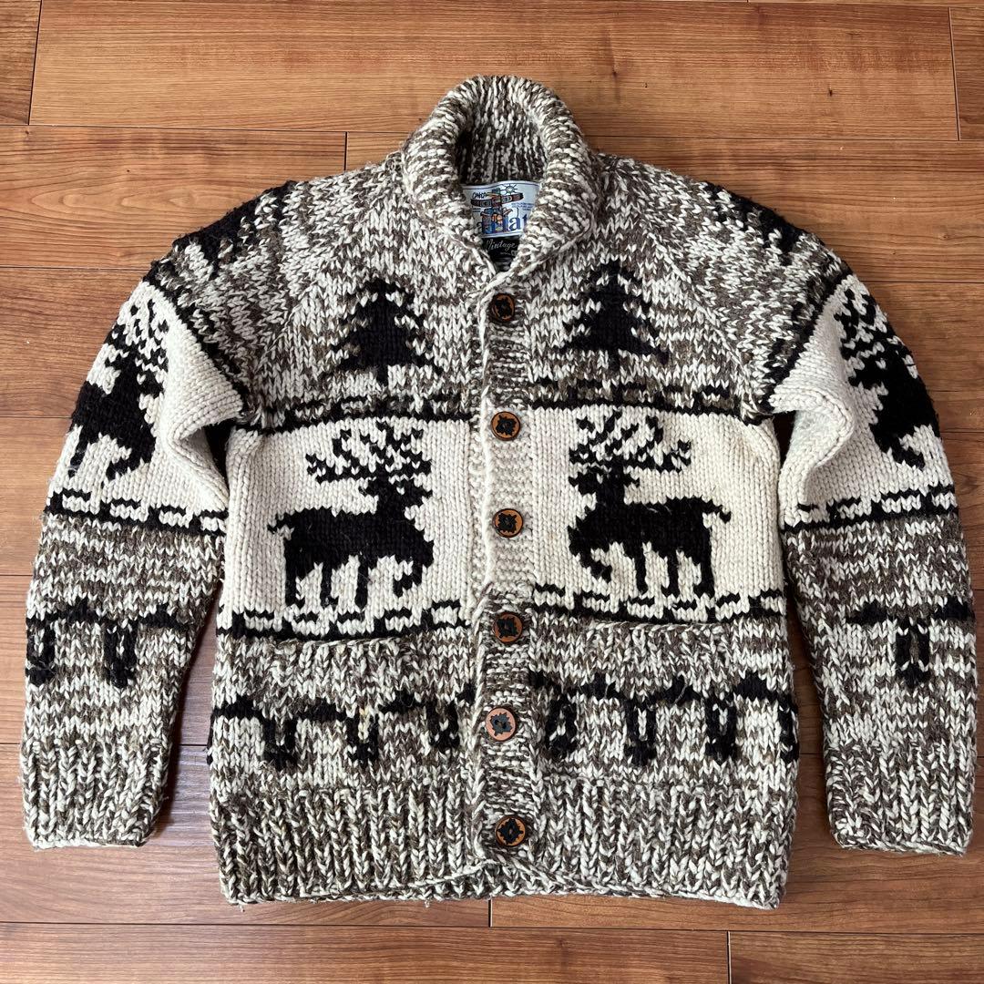 Kanataカウチンニット限定50'sVintageウッドボタンサイズM〜Ｌ相当