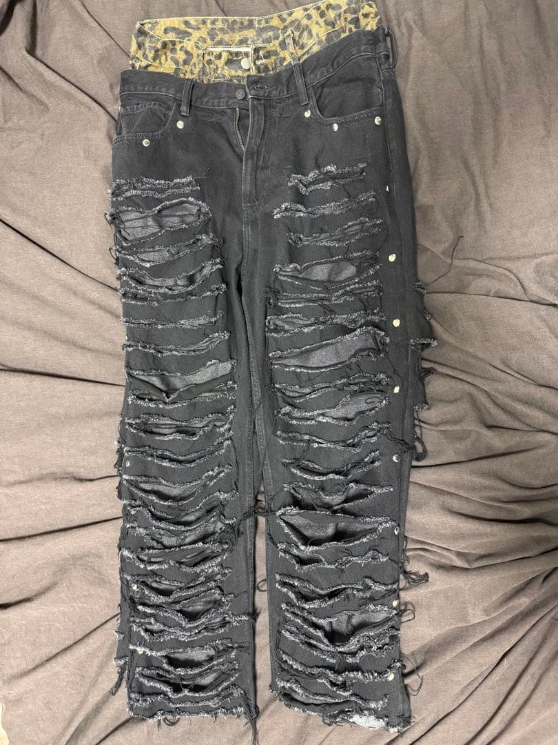 ZENEZ CUSTOM JEANS 重ね履き ダメージデニム