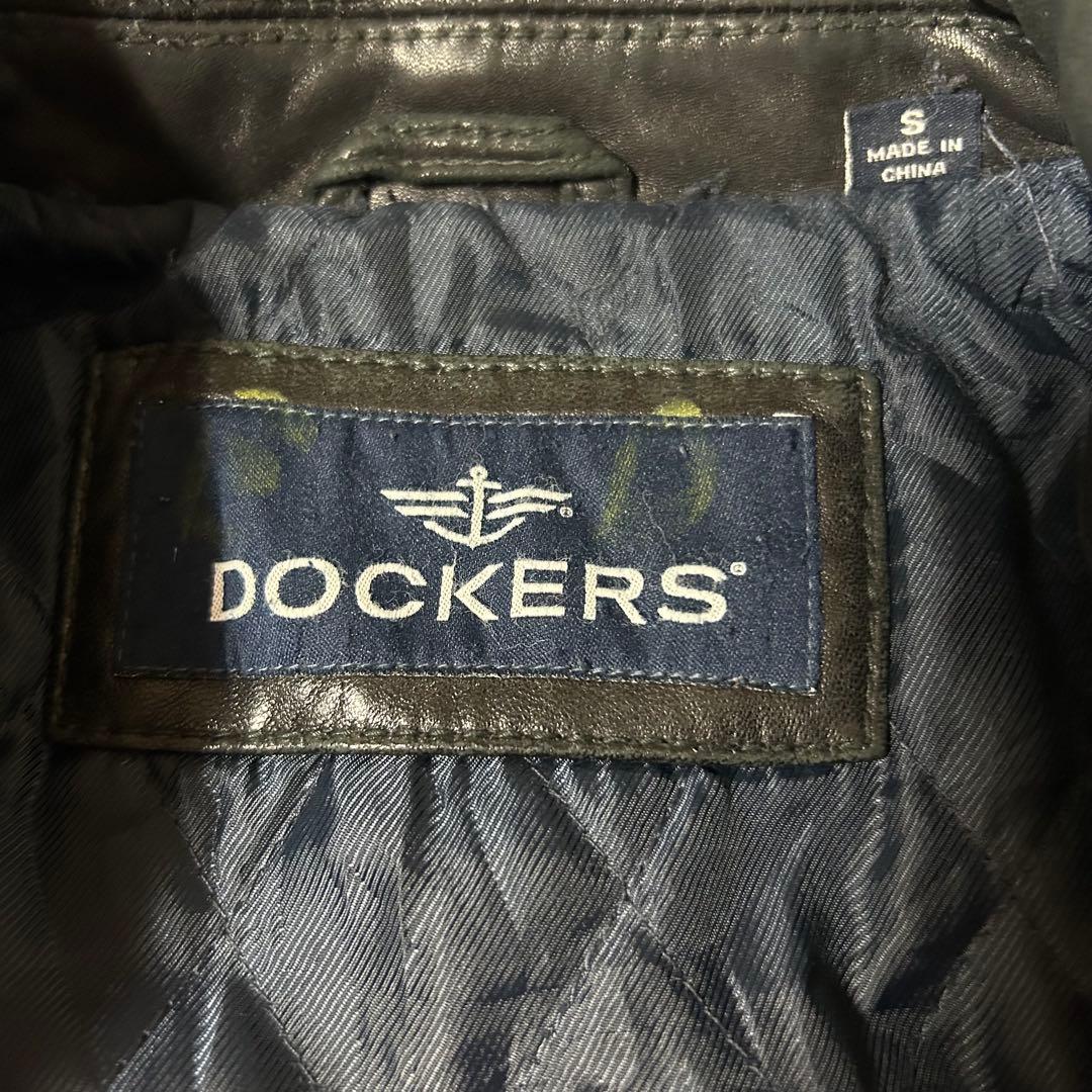 90s DOCKERS レザージャケット ブラック S ラムレザー ドリズラー