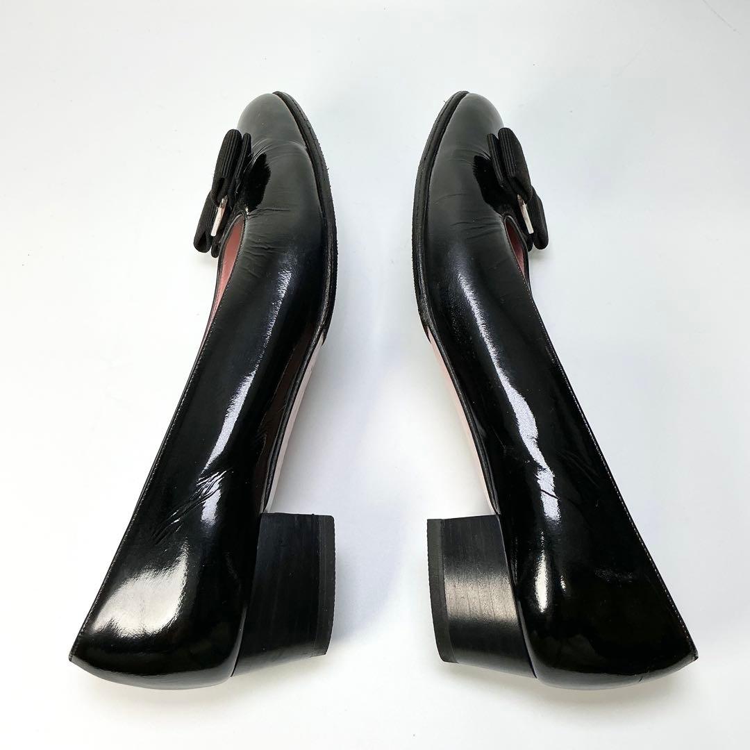 FERRAGAMO 　パンプス　ヴァラリボン　パテントレザー　ブラック　7