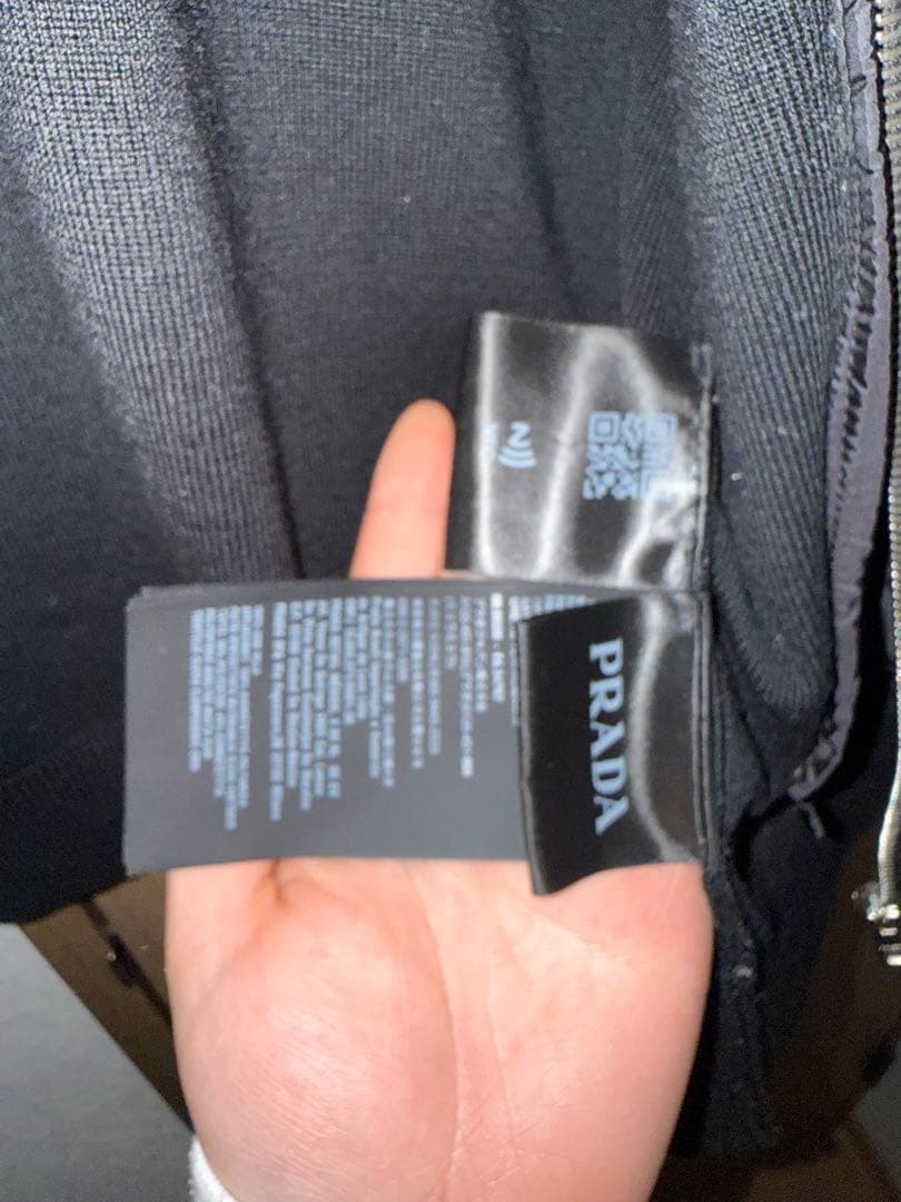 PRADA フード付きナイロンジャケット　ニットパーカー