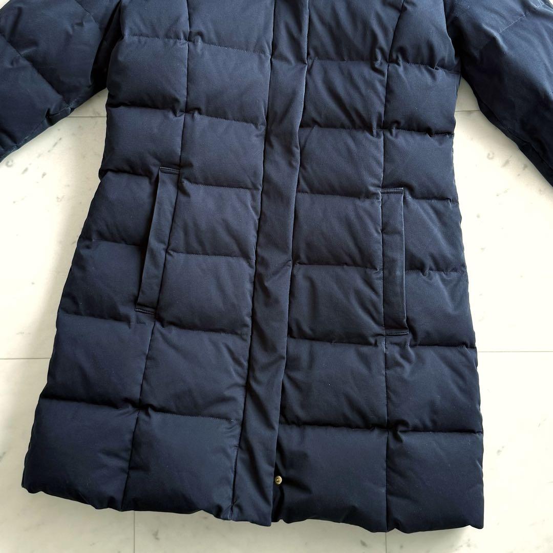 美品 デミルクスビームス フォックスファー　ロングダウンコート◆ネイビー