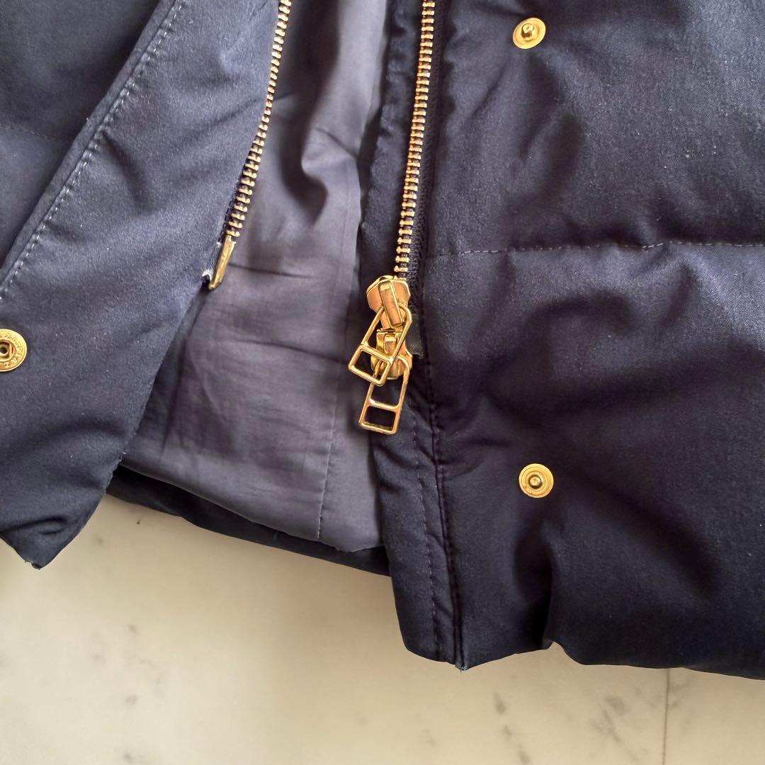 美品 デミルクスビームス フォックスファー　ロングダウンコート◆ネイビー