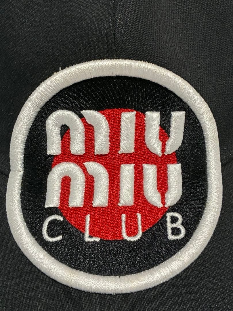 miu miu ブラック ベースボールキャップ Mサイズ