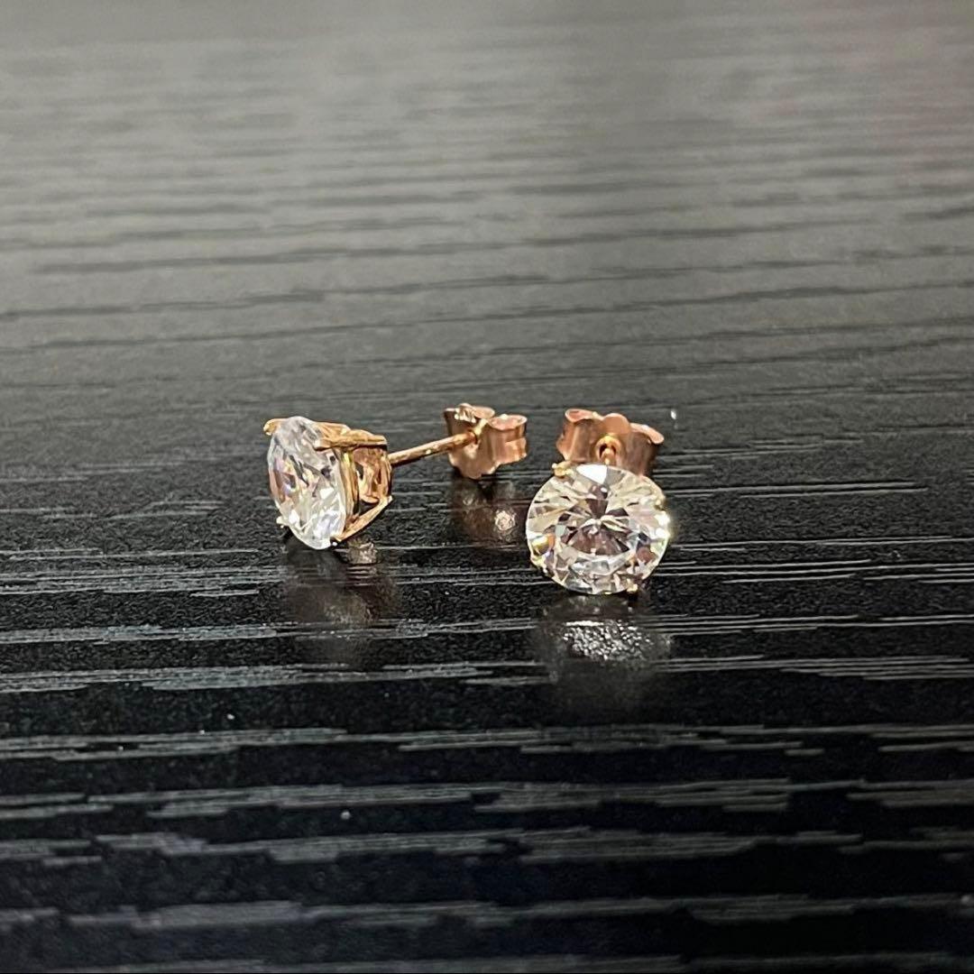 AVALANCHE アバランチ 14K ローズゴールド スタッズ ピアス 7mm