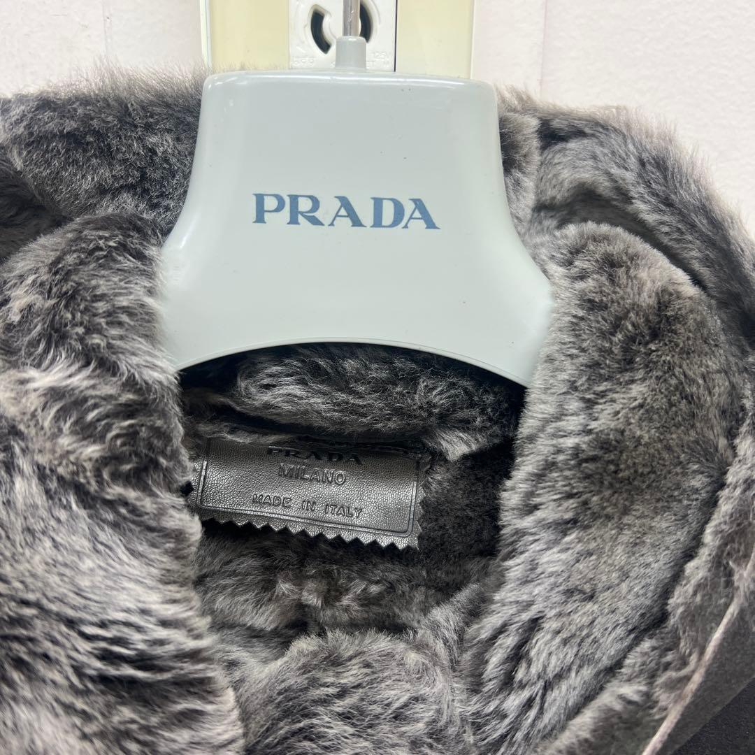 J*1様 超高級世界数枚生産丸の内店購入PRADAムートンハーフコート46サイズ