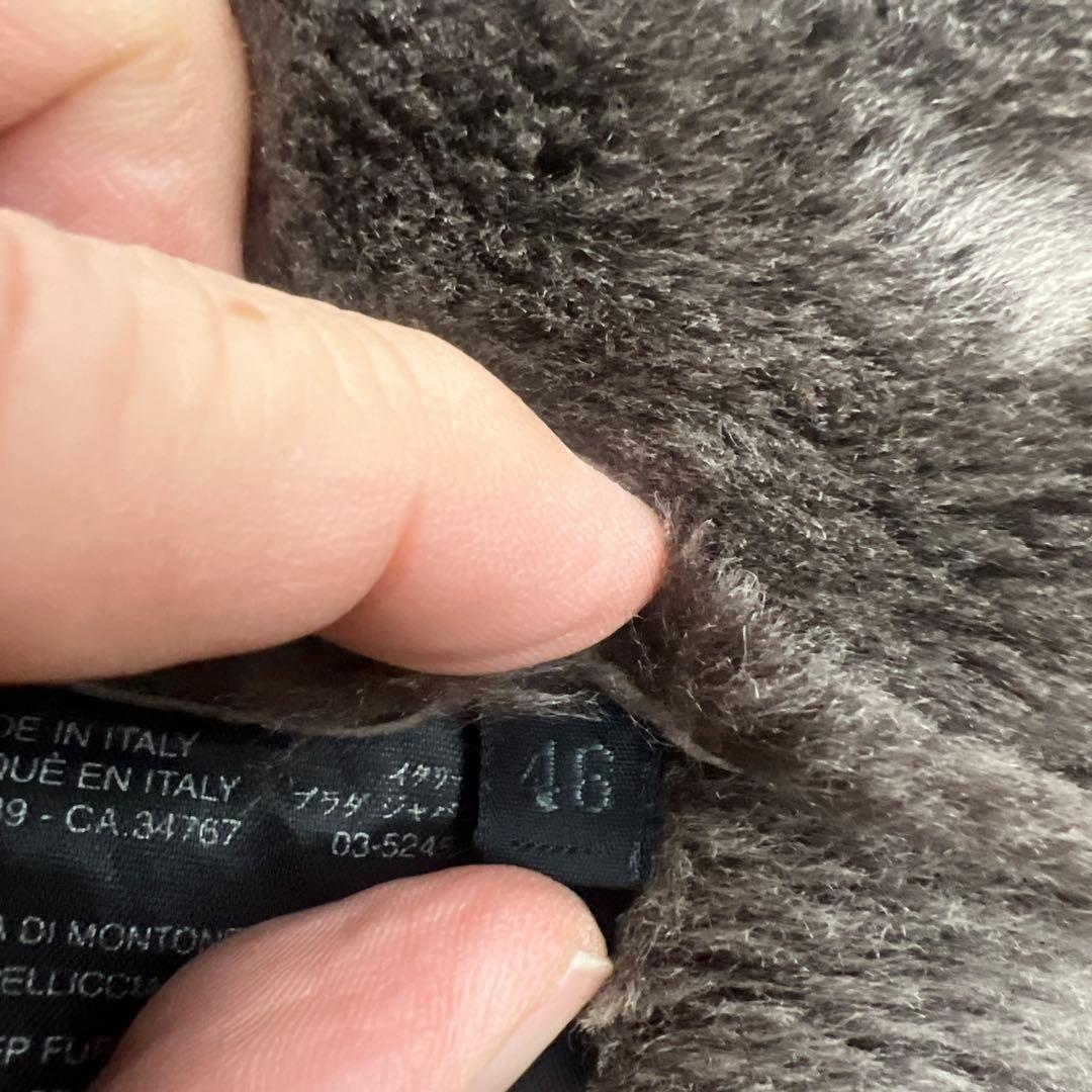 J*1様 超高級世界数枚生産丸の内店購入PRADAムートンハーフコート46サイズ