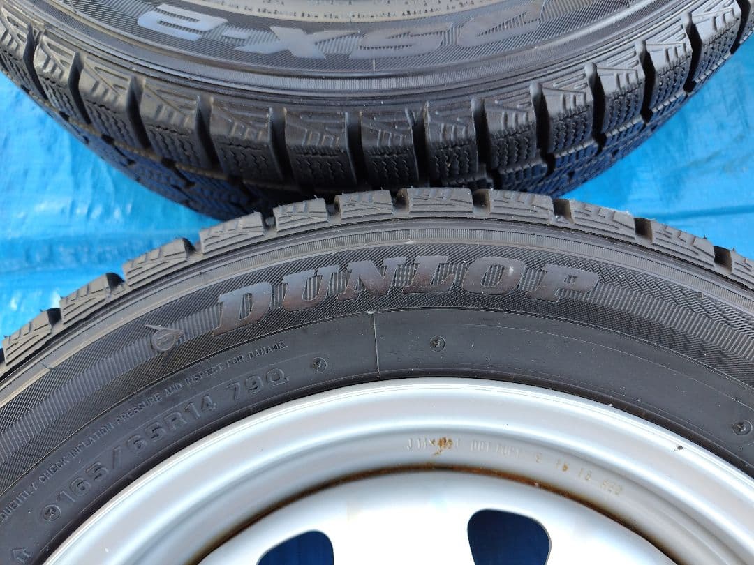 165/65R14【1/2】スタッドレスタイヤ、スチールホイール付、2本分割
