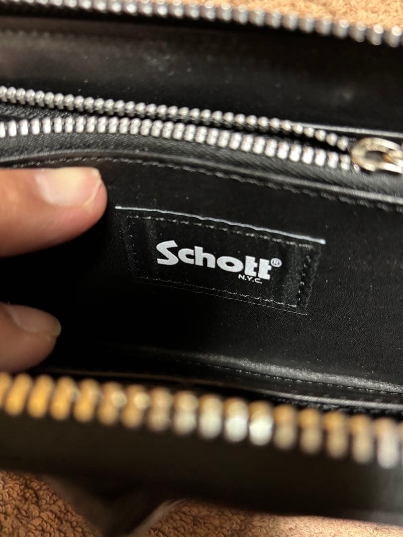 小物 schott LEATHER RIDERS ZIP WALLET