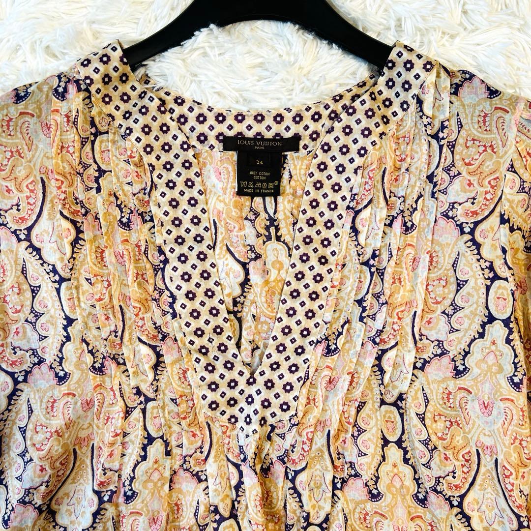ルイヴィトン LOUIS VUITTON ブラウス シャツ 長袖 ペイズリー柄
