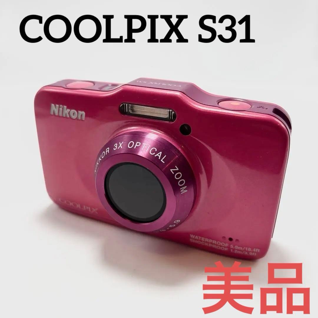 【美品】Nikon COOLPIX S31 ピンク コンパクトデジタルカメラ