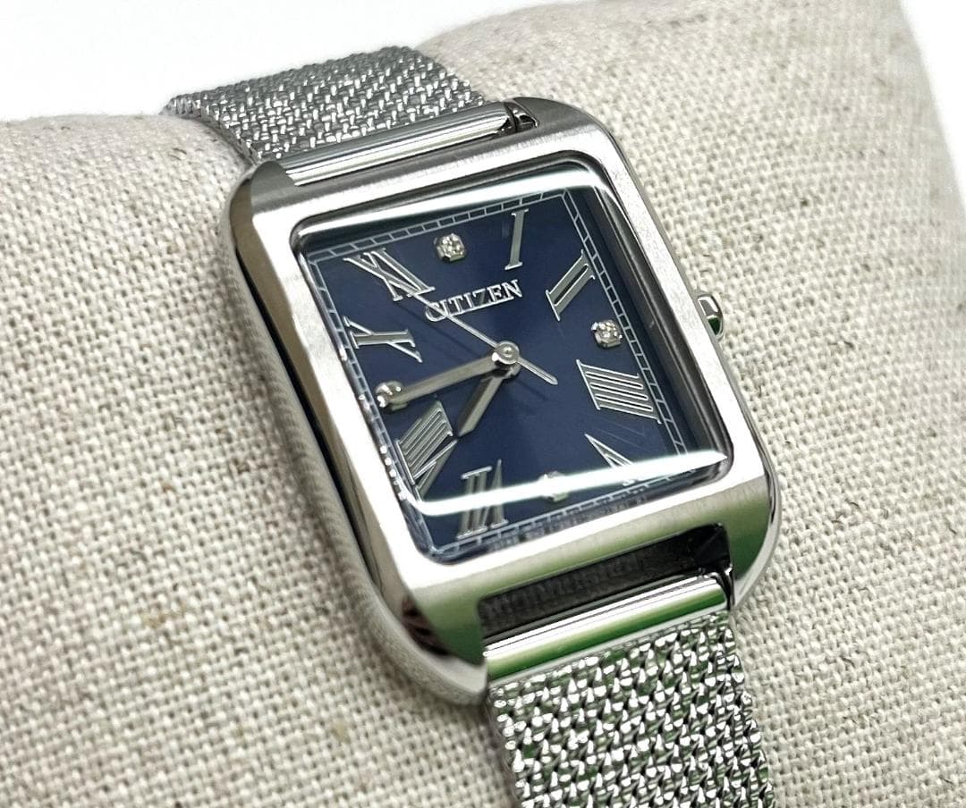 ★未使用 CITIZEN シチズン エコドライブ E031 4Pダイヤ ソーラー