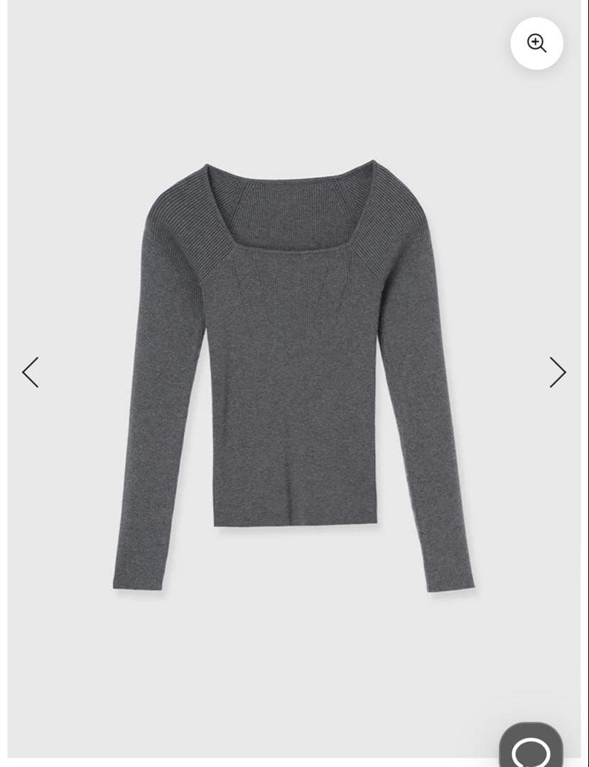 アニュアンス　シルクカシミアブレンドデコルテリブニット