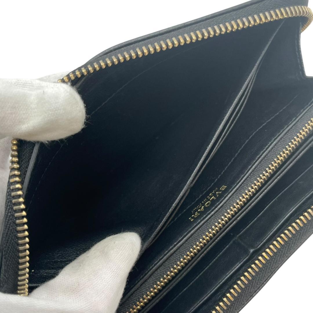 【美品】 BVLGARI ブルガリ 長財布 ビーゼロワン サフィアーノ ブラック