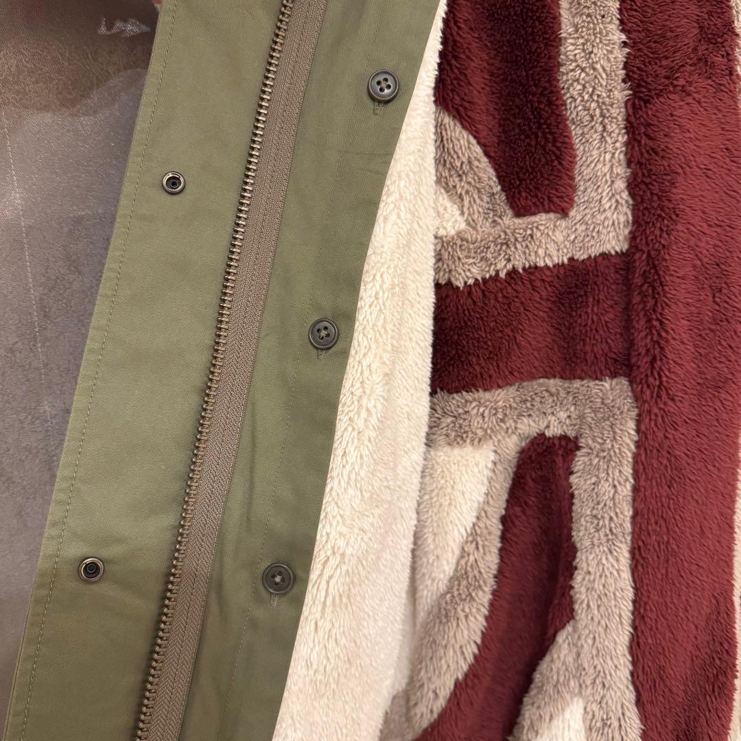 【フレッドペリー】ライナー付きモッズコート ユニオンジャック柄 カーキ