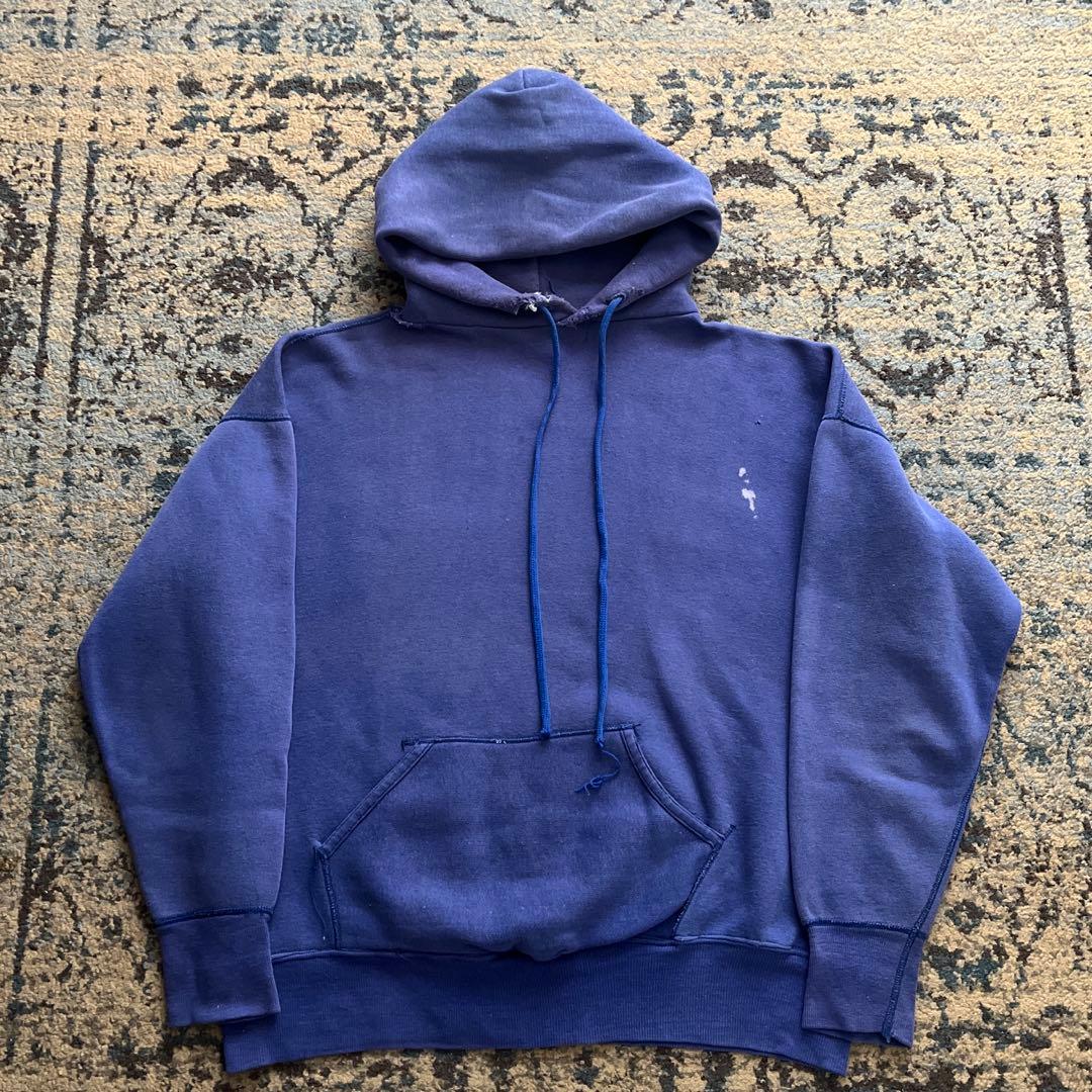 50s 60s スウェット パーカー ネイビー ナス紺 フェード 検 40s