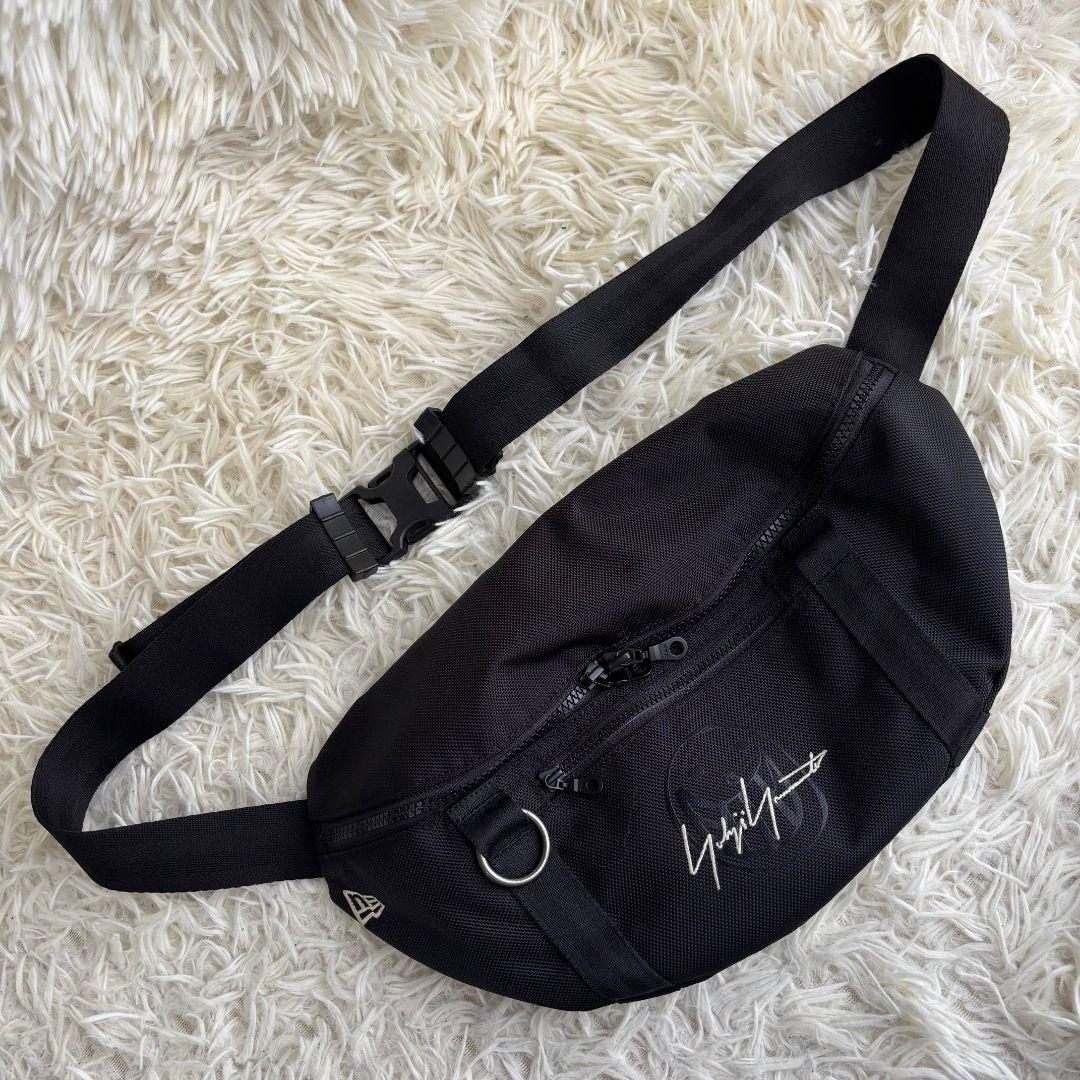 【激レア 美品】ヨウジヤマモト×ニューエラ　コラボボディバッグ　刺繍　ブラック