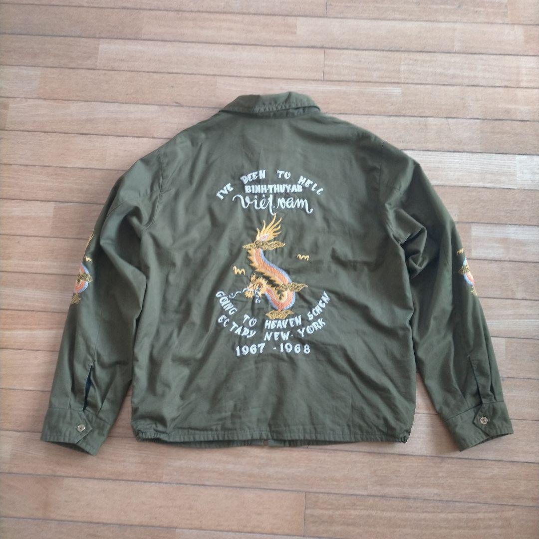 希少ベトナムジャンパー 短丈 タイガードラゴン刺繍ネイティブジャパニーズ