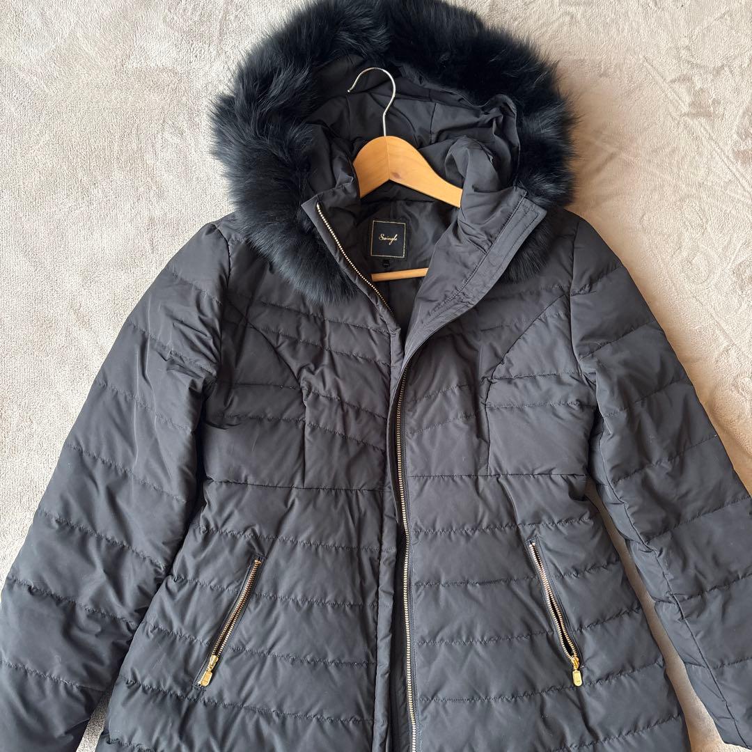 swingle スウィングル ロング ダウンコート 黒 M