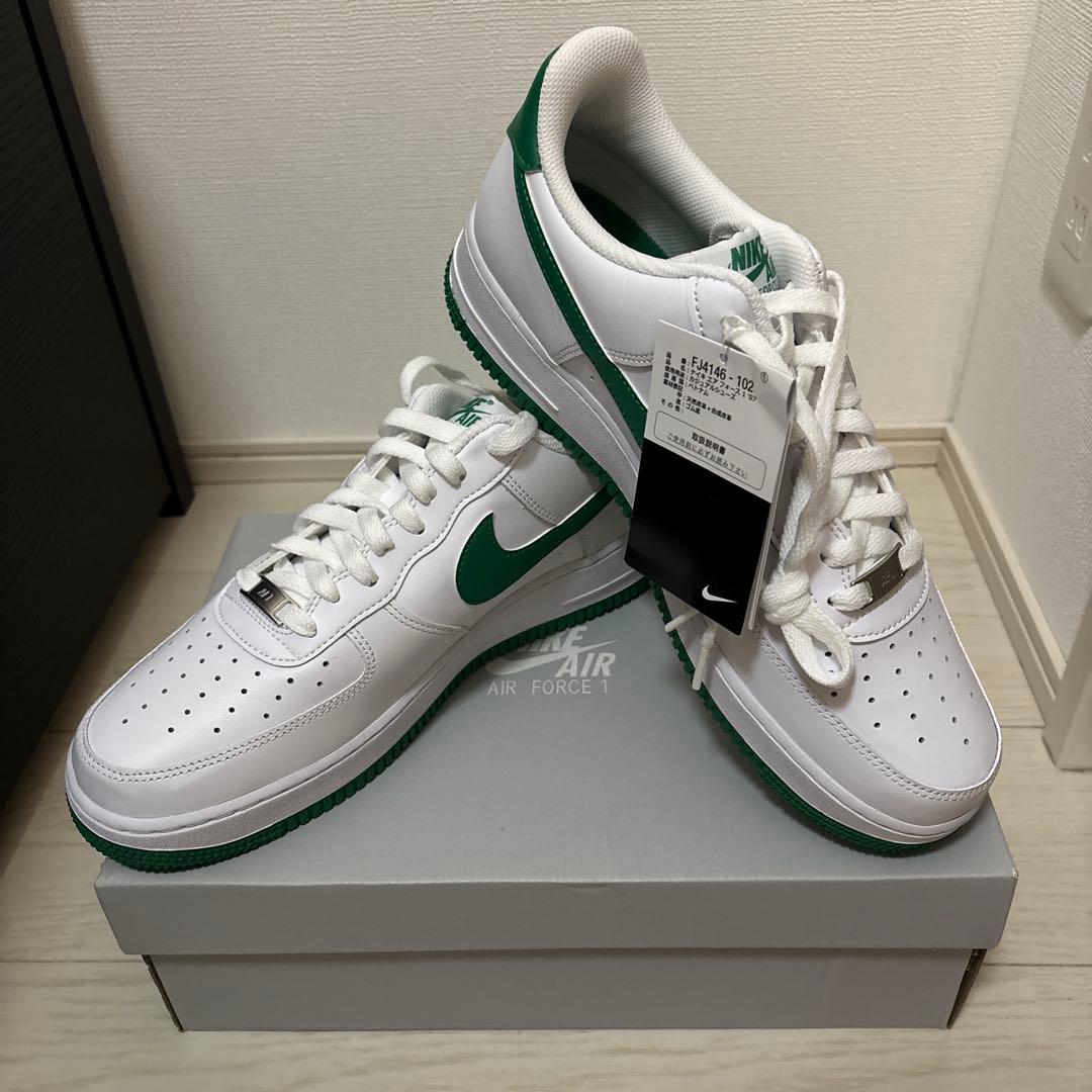 ナイキ エアフォース1 AIR FORCE 1 ホワイト/グリーン　28.5cm