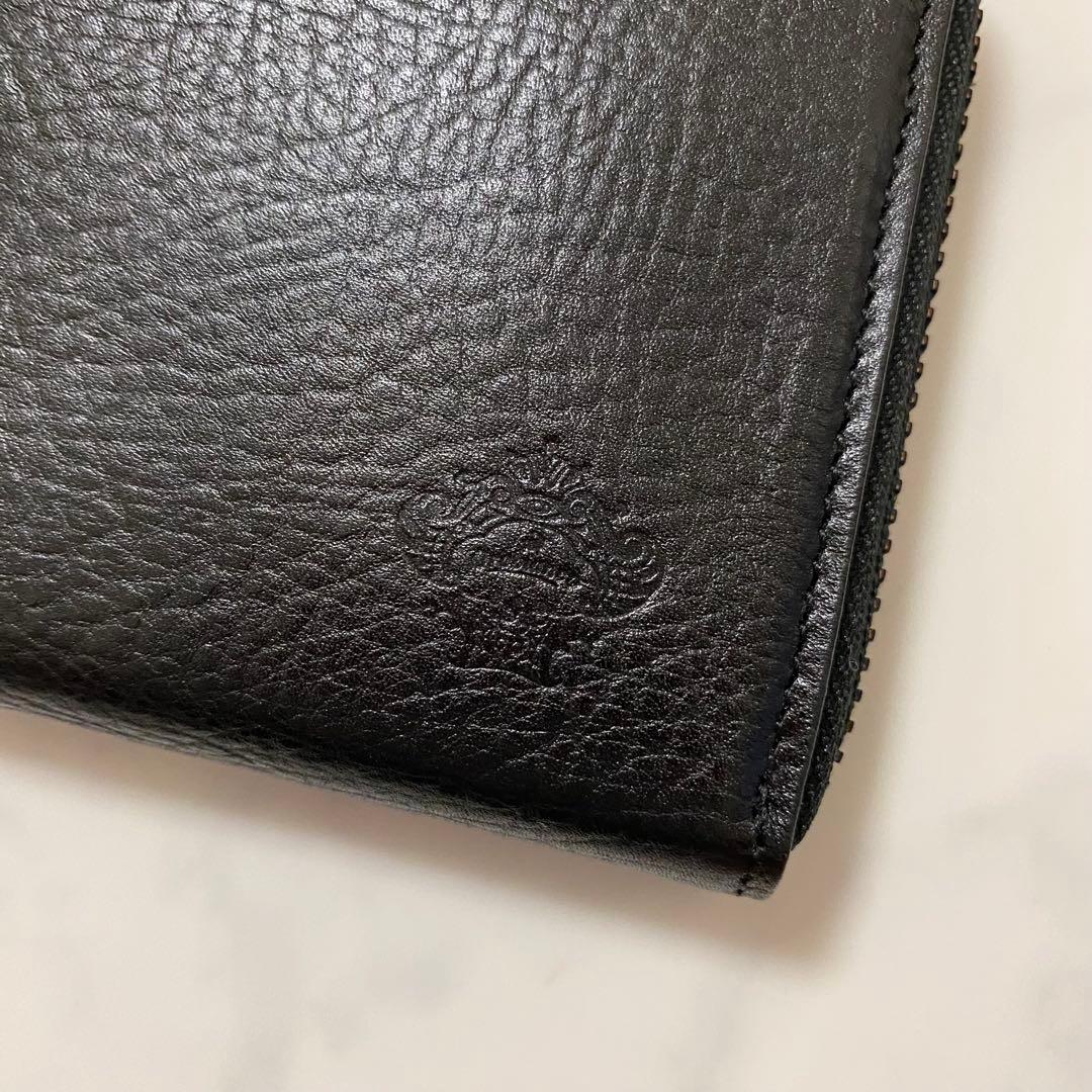 【新品未使用】Orobianco 牛革 ALL BLACK SERIES長財布