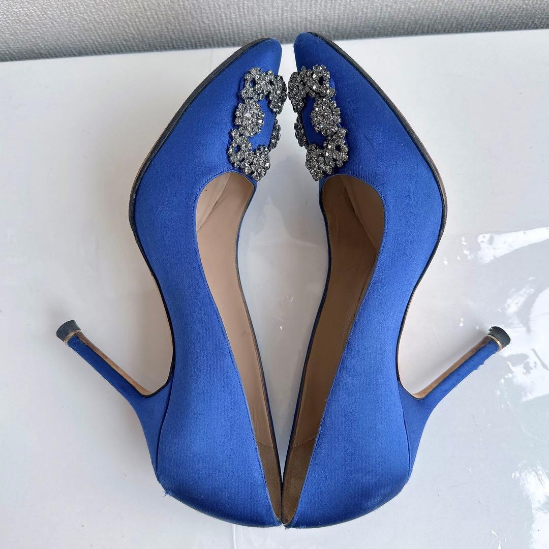 Yuk　マノロブラニク　ハンギシ　ビジューバックル　クリスタル　パンプス