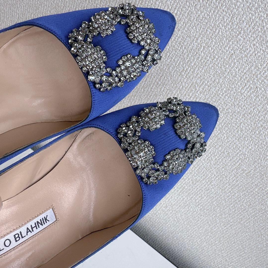 Yuk　マノロブラニク　ハンギシ　ビジューバックル　クリスタル　パンプス